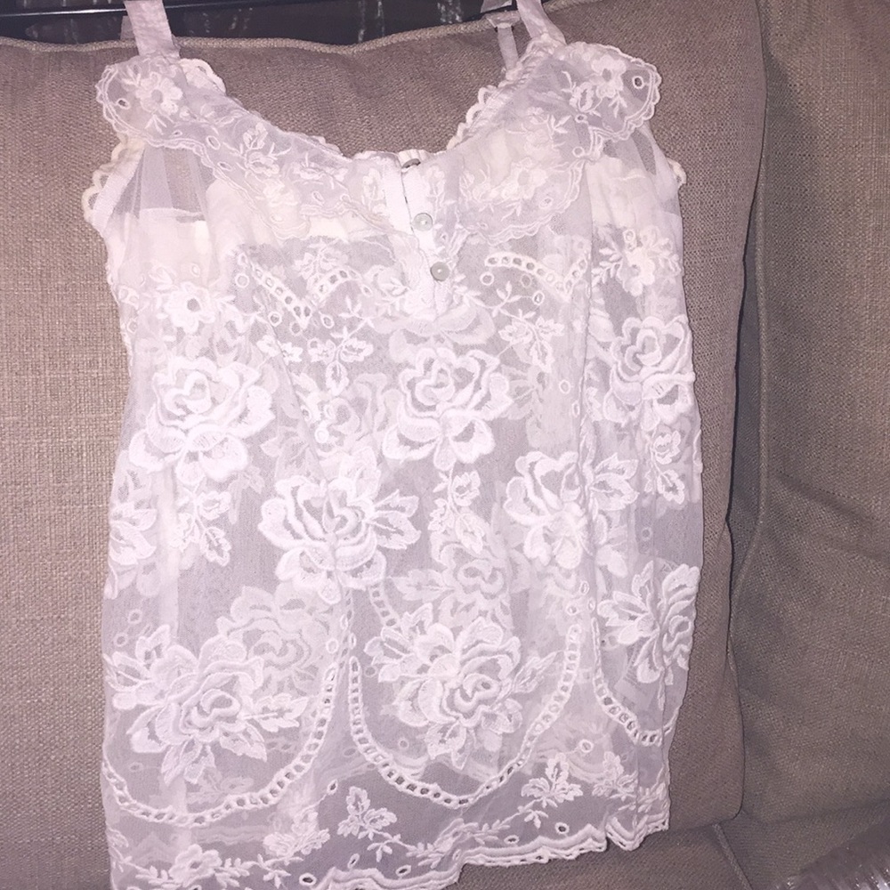 White lace Dainty tank